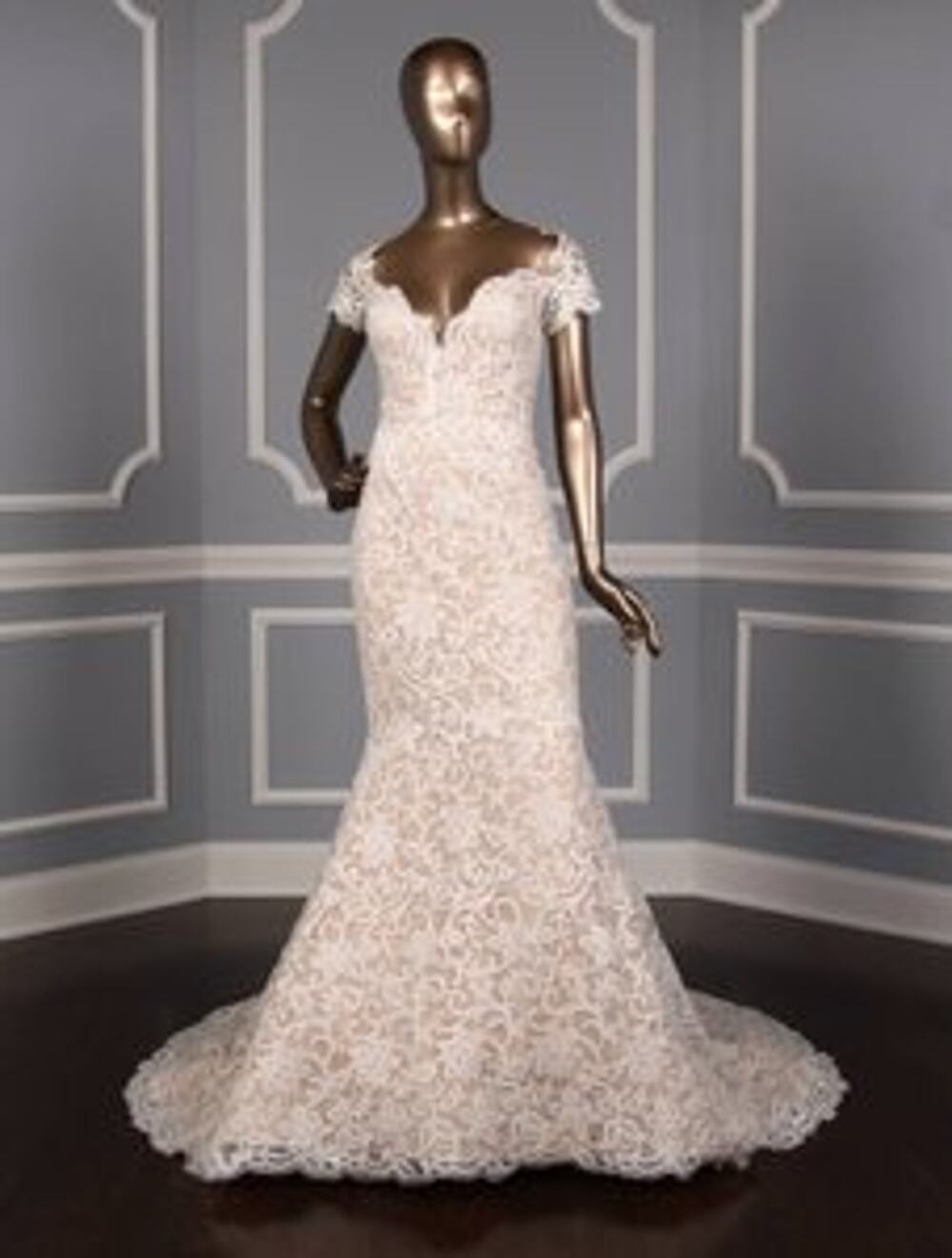 ISABELLE ARMSTRONG Glenn X Wedding Dress Lace Trumpet Sexy Formal Bridal Gown 10